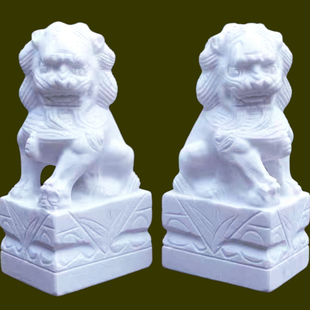 石狮子一对汉白玉庭院装饰镇宅招财摆件户外大型雕塑工艺品坟地