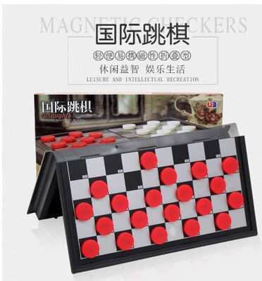 友邦UB100格国际跳棋100格儿童培训磁性折叠棋盘Checkers 3800C
