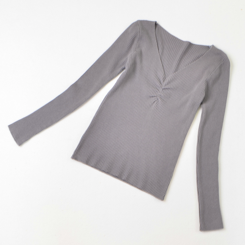 Real shot real price ~ Korean sexy V-neck slim Top Long Sleeve T-Shirt