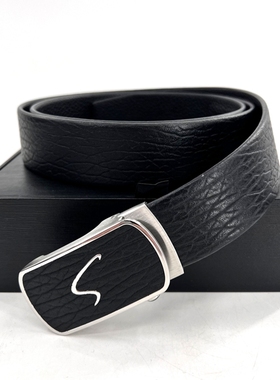 沙驰皮带男士自动扣真皮腰带牛皮商务休闲百搭专柜裤带NA72162-1H