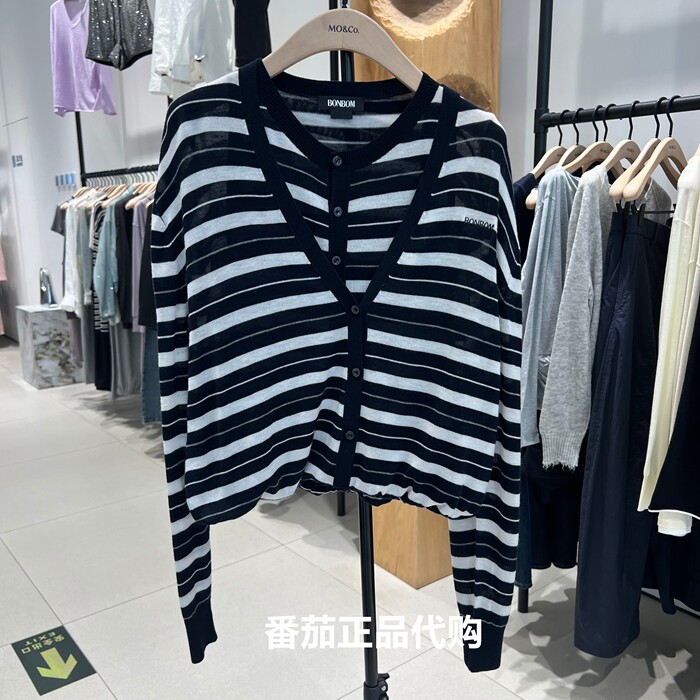 MOCO摩安珂专柜正品针织开衫2026秋新品解构两穿MBF3CAR012
