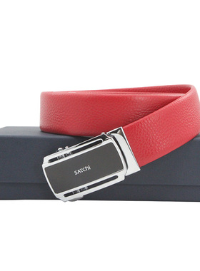 沙驰皮带新款男真皮自动扣男士腰带商务时尚简约裤带FX41014-41R