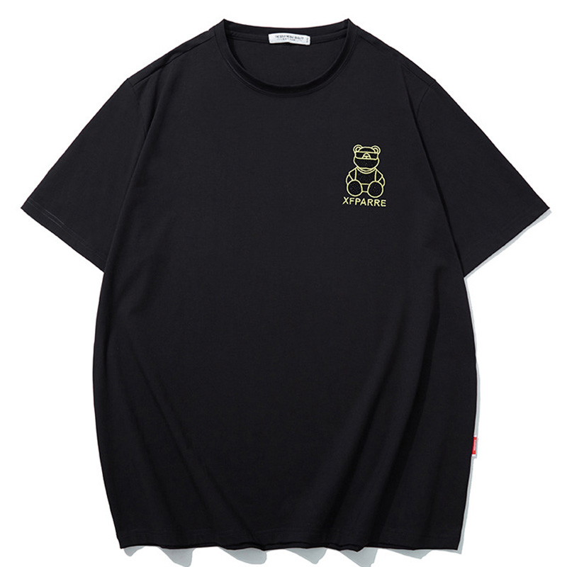 400斤大码男短袖T恤烫钻刺绣薄款