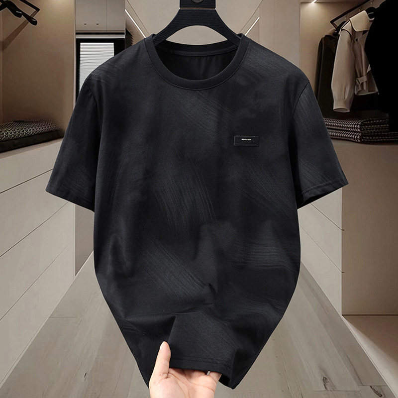 300斤肥佬特大码短袖T恤男宽松夏季薄款潮流胖子上衣半袖体恤圆领