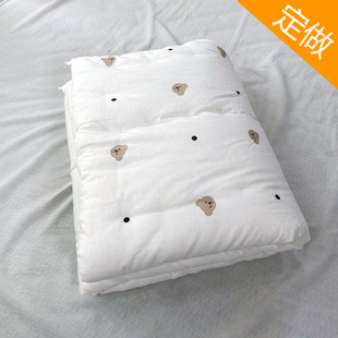 定做儿童棉被婴幼儿包被宝宝盖被纯棉花被芯可定制尺寸