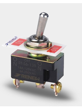RENEW兰鸟RT-S6-13B 钮子开关3脚3档自锁替代RT1122长寿命开关