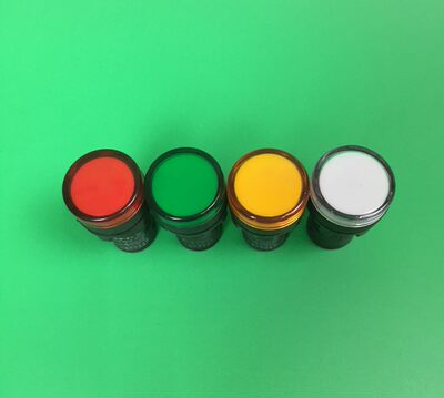 上海森奥 SA16-11Z LA16Y 正方形平钮自锁 按钮开关 3只脚红绿黄