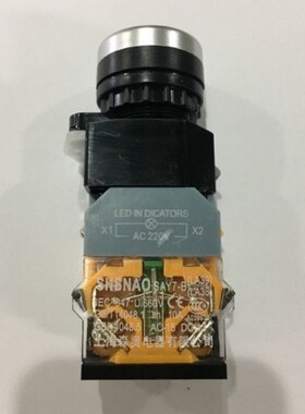上海森奥 SAY7-B 带灯自复位平头按钮 LA38-11D LED 红绿色 SA39