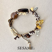 飒米新年礼物美拉德紫红色玛瑙手串藏式 编绳手链女手工民族风手绳