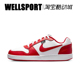 清仓 男子白红复古休闲运动板鞋 NIKE EBERNON LOW AQ1774 101