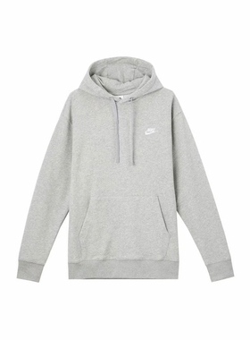 【清仓】NIKE耐克 男子灰色连帽休闲运动套头卫衣上衣 CZ7858-063