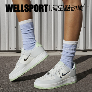 NIKE AIR FORCE 1 女款秋冬空军一号灰绿休闲运动板鞋 FN8540-001