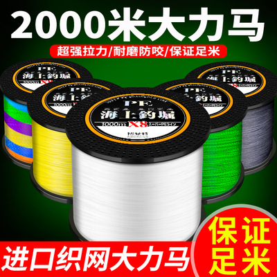 进口大力马主子鱼线9编2000米路亚pe8编1000米超强拉力织网风筝线