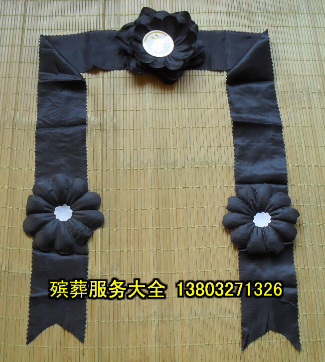 【遗像花】相框花 黑纱 灵堂殡葬丧葬用品 寿衣 骨灰盒 1件100个