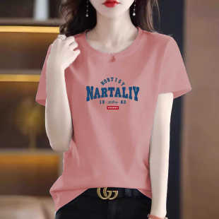 清仓品牌折扣短袖 女打底衫 纯棉t恤大码 新款 内搭圆领套头夏季 反季