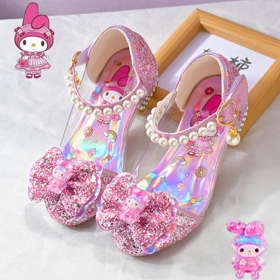 美乐蒂公主鞋儿童软底高跟鞋女宝