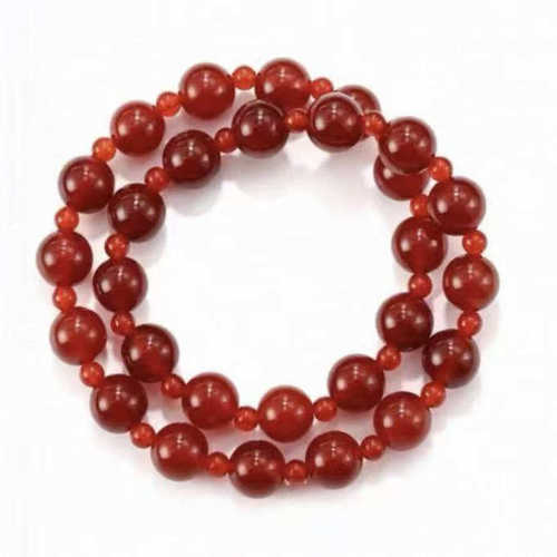 【露丝同款】【耀晶级冰种红玛瑙】双圈手串C-001M6691