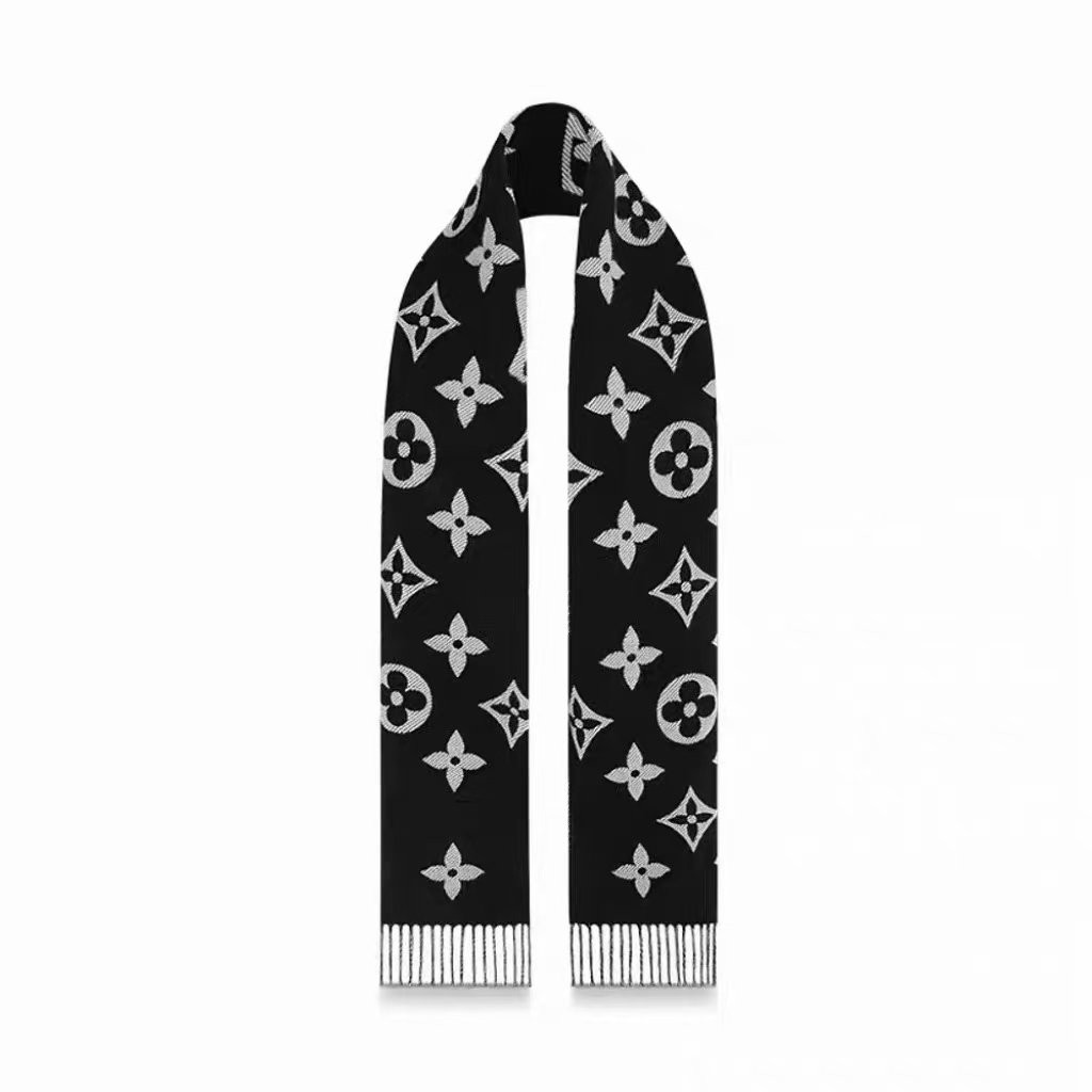 【獨家渠道资源】【100山羊绒】经典老花围巾C-001M6732