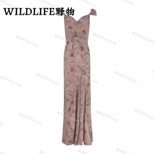 WILDLIFE|西班牙云雾玫瑰真丝印花连衣裙C-001M7417