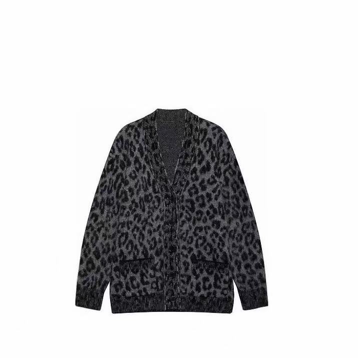 【Anine 5977¥】女士豹纹排扣开衫C-002M754 （卡码拍小）