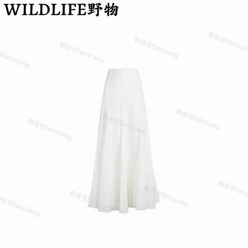 WILDLIFE｜珍藏款奢华松弛高级白显腿长显瘦半裙C-002M796