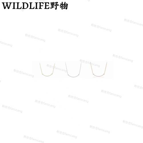 WILDLIFE｜笑脸小号满钻吊坠项链C-001M7603