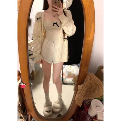 镂空蝴蝶结薄款春夏季新