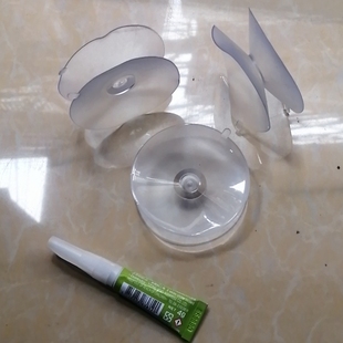 鱼缸水族箱过滤桶吸盘胶水强力吸盘6cm胶水5克装 双面吸盘