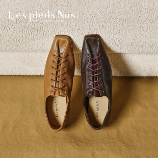 Pieds 复古手工德比单鞋 Nus 超软水洗羊皮 女真皮底 原创设计 Les