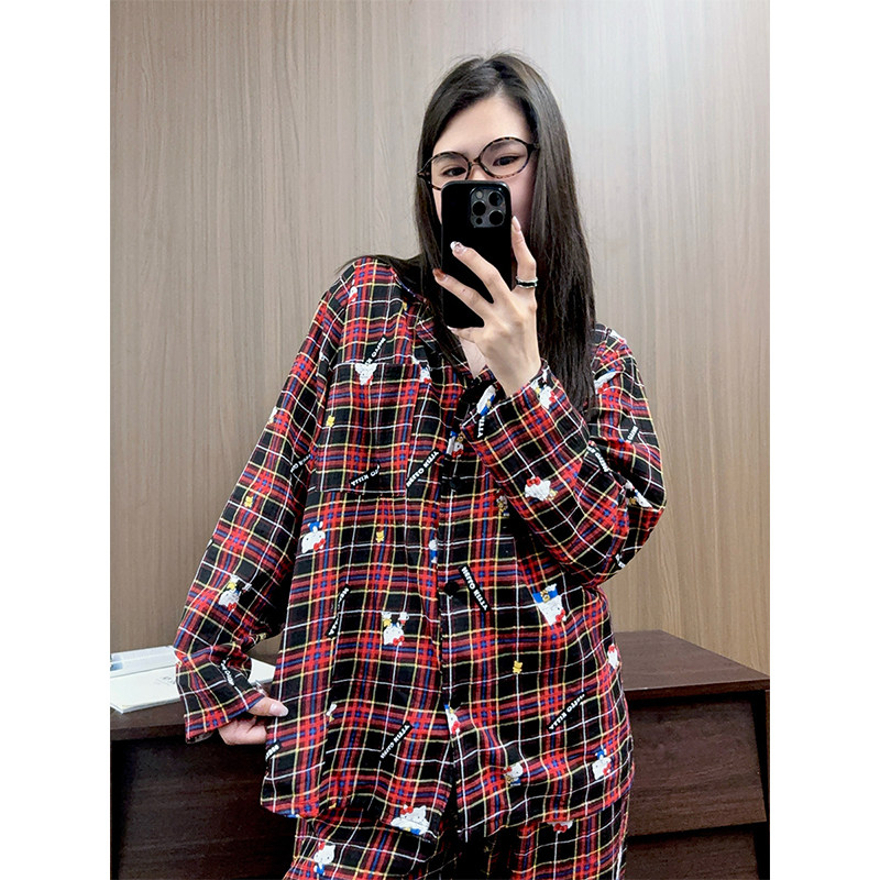 韩国卡通凯蒂猫睡衣女士婴儿棉纱