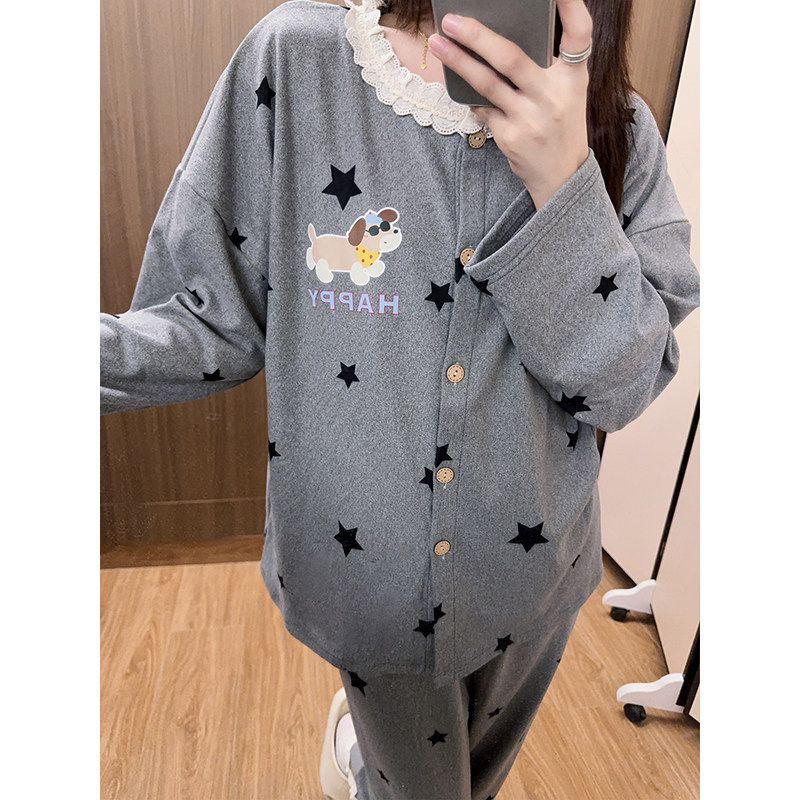 韩国卡通腊肠狗睡衣女
