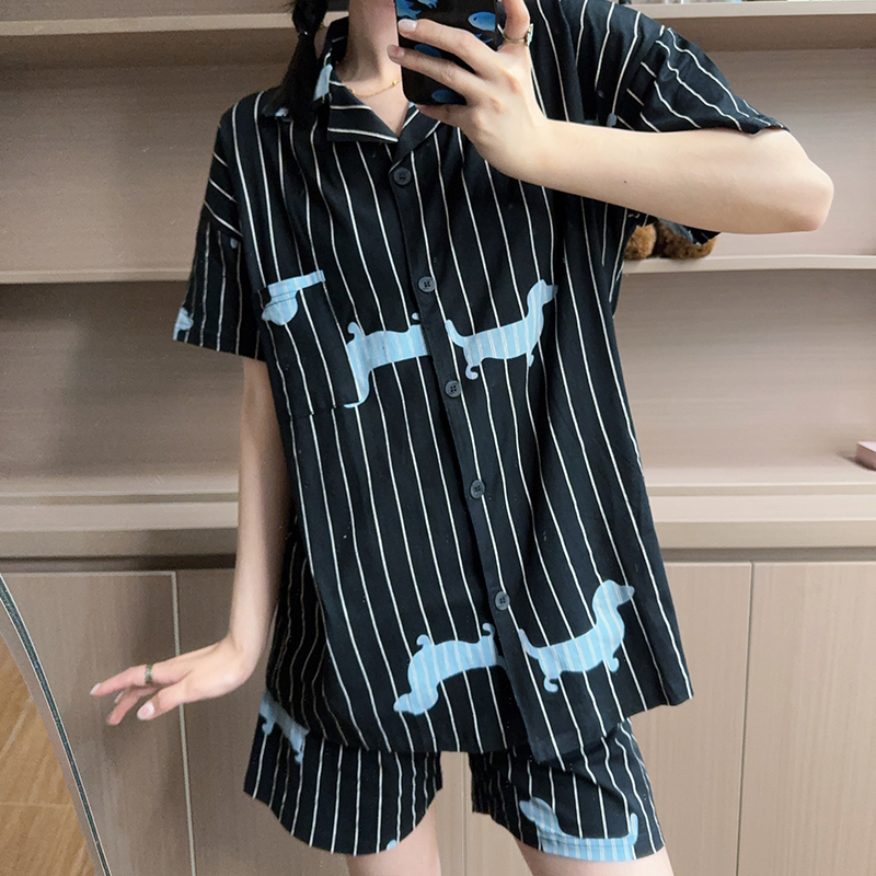 韩系ins腊肠狗卡通睡衣女