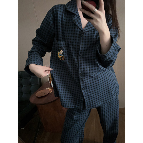 日系卡通米奇纯棉睡衣女ins