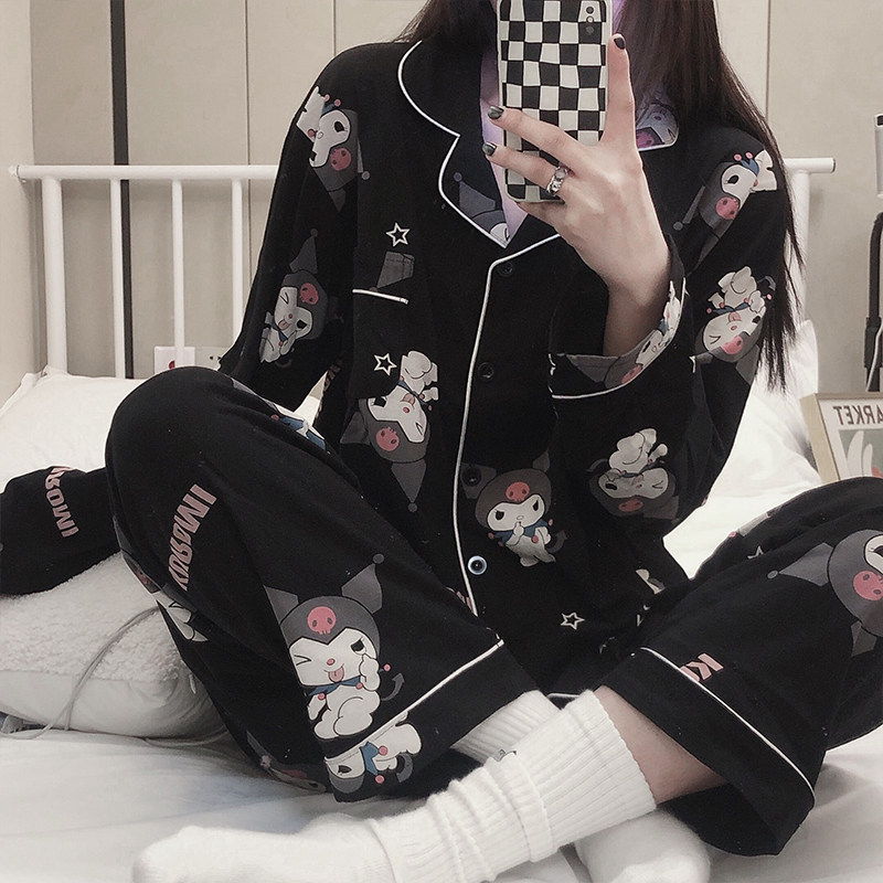 库洛米动漫ins男女暗黑情侣套装
