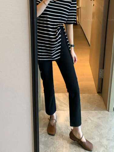 中高腰韩版JUNE11九分显瘦西装裤