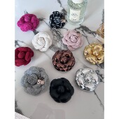 EAU 饰百搭山茶花粗花呢小香胸花胸针 秋冬气质装 MER