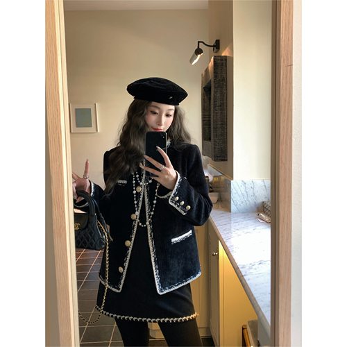 香奈25k经典灯芯绒小香外套