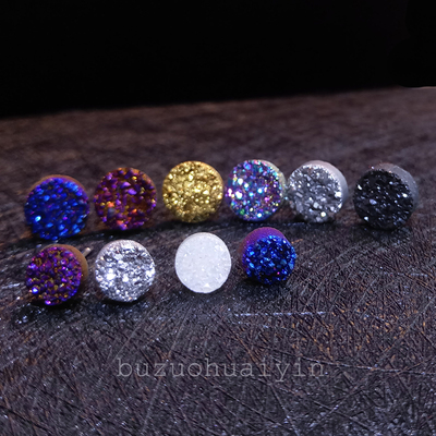 巴西进口天然晶簇925银单只流沙