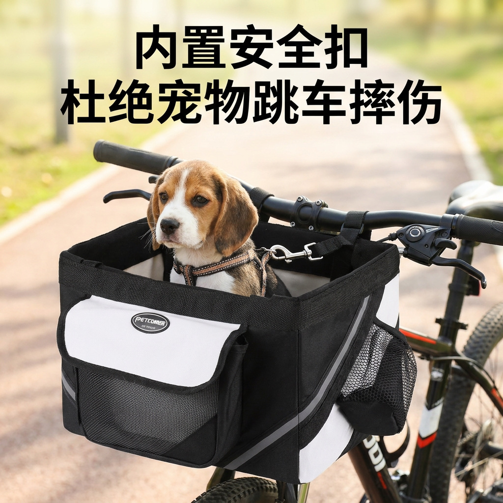 自行车前置宠物车载包小型犬猫咪透气防跳可折叠骑行手提外出筐
