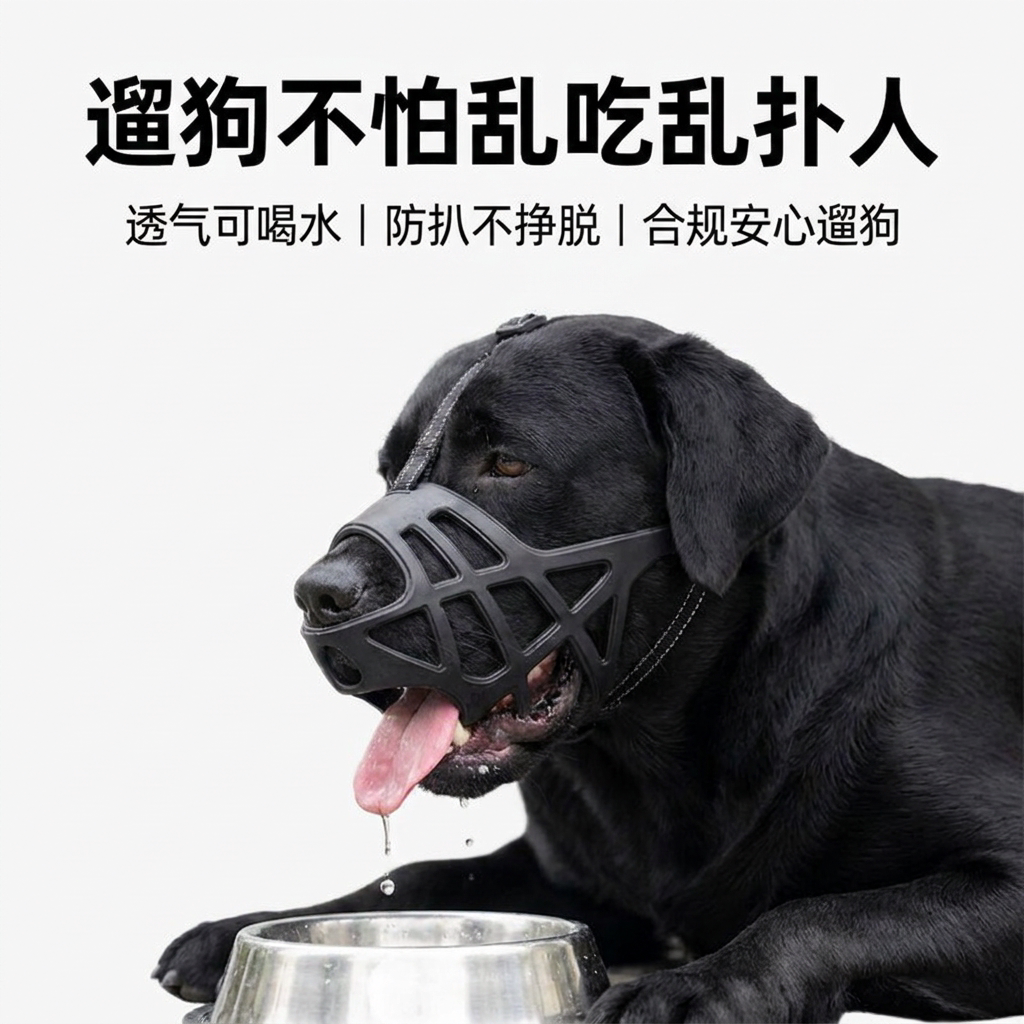 狗狗防乱吃防咬人透气止吠嘴套