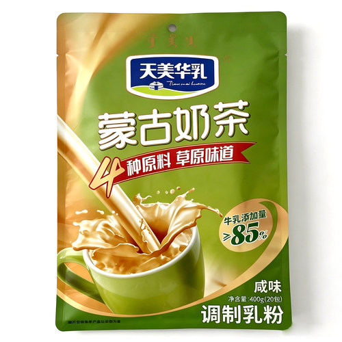 天美华乳蒙古奶茶配料干净