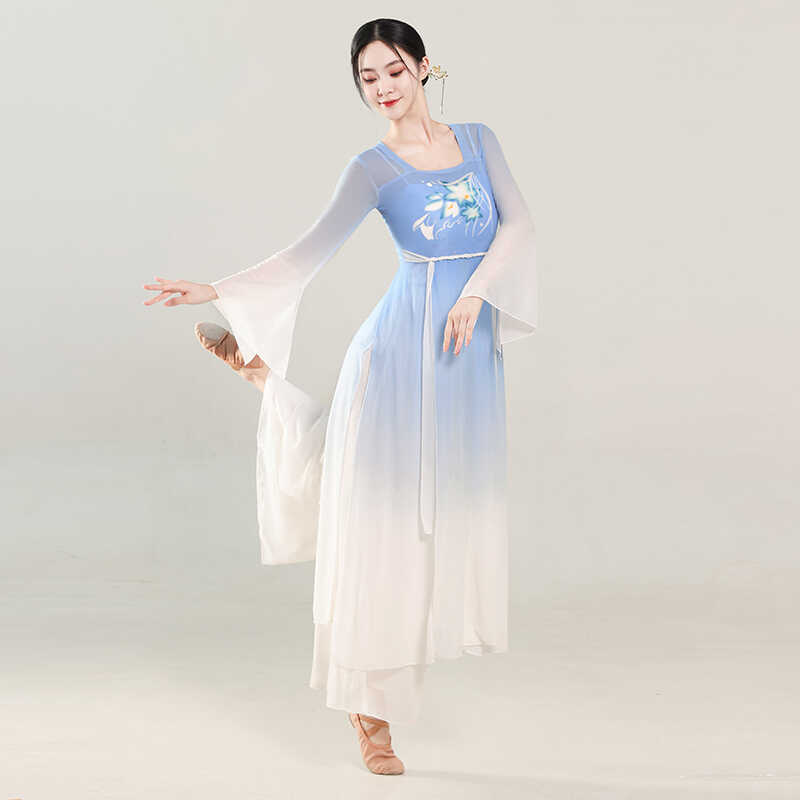 古典舞蹈服女飘逸仙汉唐舞蹈服