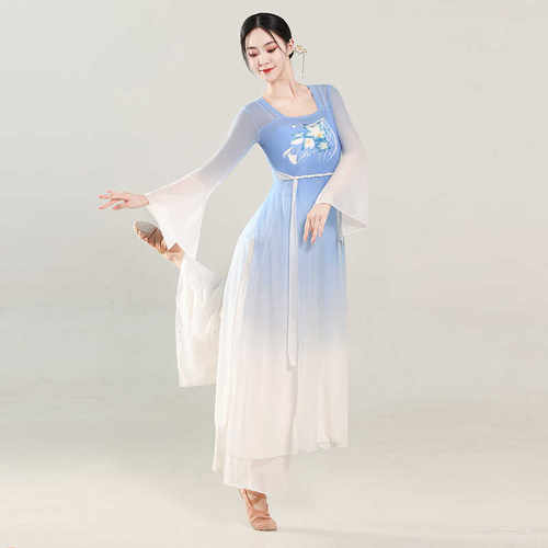 古典舞蹈服女飘逸仙汉唐舞蹈服