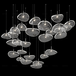 售楼部沙盘吊灯餐饮店铺前台吊顶装饰吊坠非标灯具定制酒店大堂灯