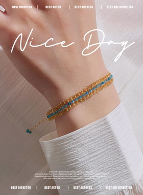 天然磷灰石石榴石14K包金橘色