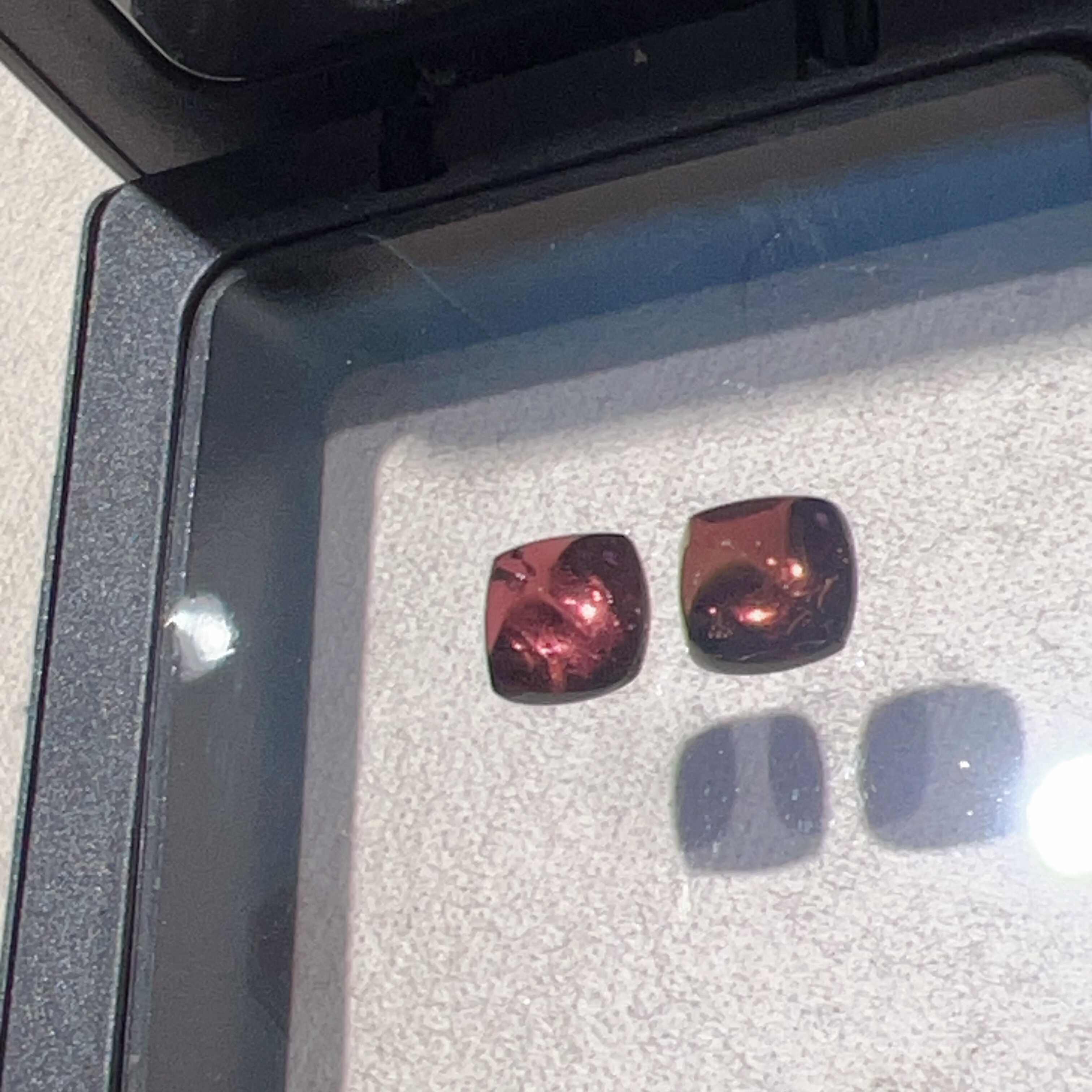 天然碧玺糖塔裸石耳钉裸石