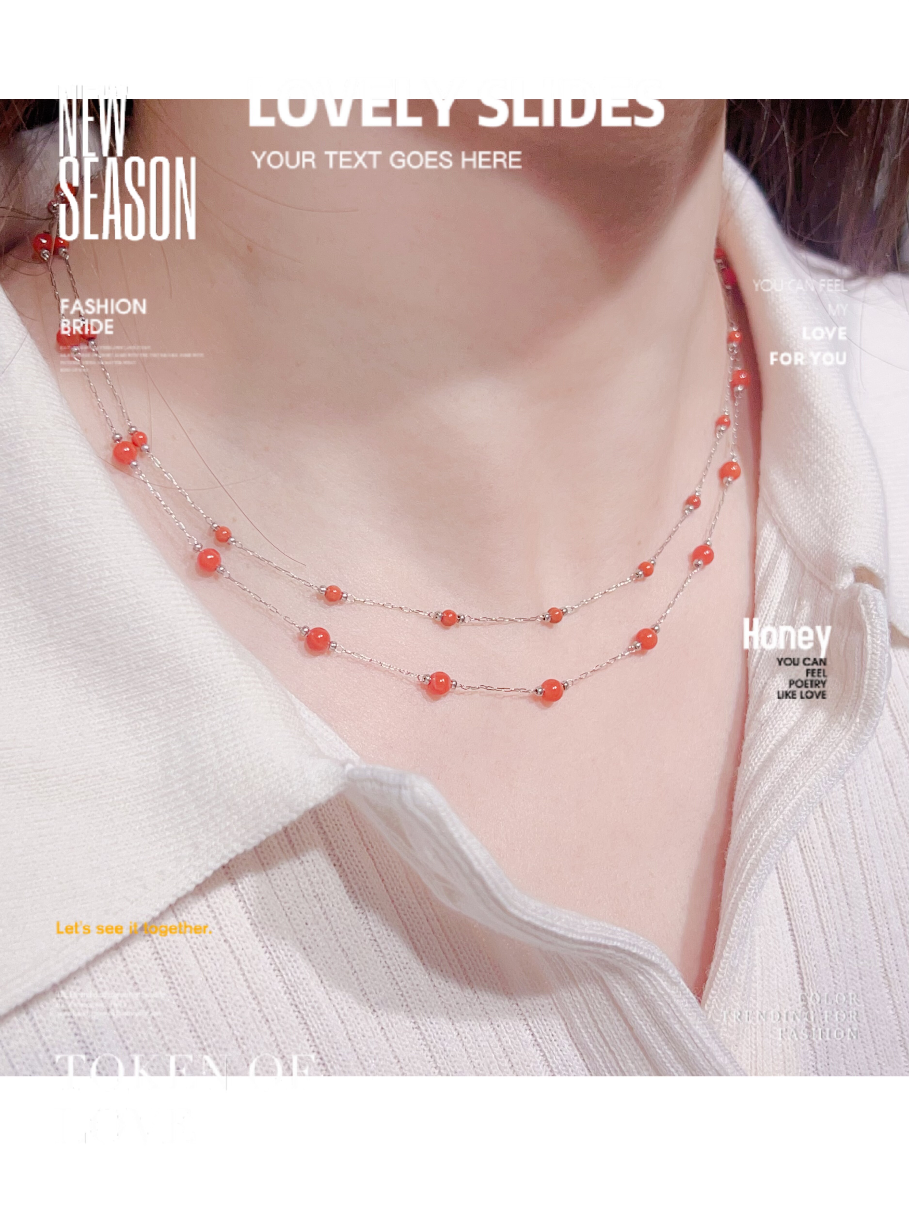 天然南红玛瑙满天星项链