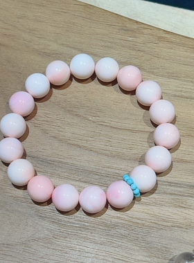 天然女王贝绿松石手串10mm