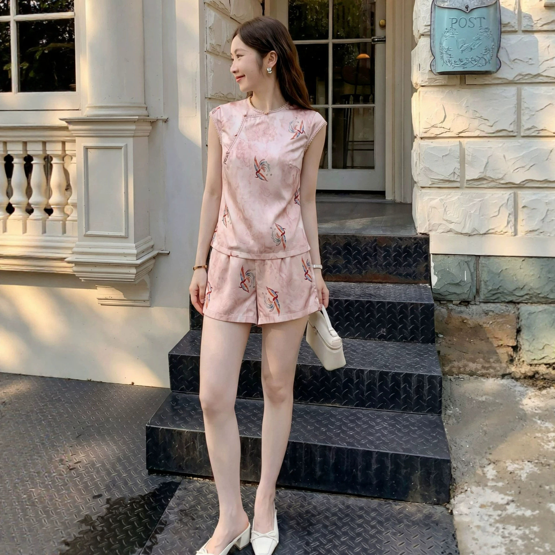 新中式套装女2026夏季气质减龄国风短袖短裤运动休闲两件套小个子