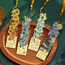 梵高复古镂空艺术油画流苏金属书签高档精致高级感小学生毕业礼品送老师礼物古典中国风创意高颜值文创纪念品